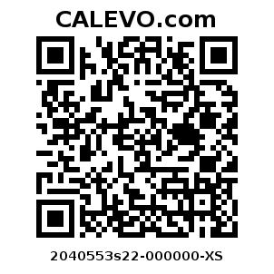 Calevo.com Preisschild 2040553s22-000000-XS