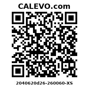 Calevo.com Preisschild 2040620d26-260060-XS