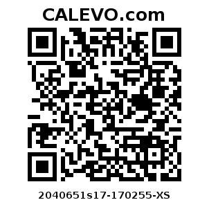 Calevo.com Preisschild 2040651s17-170255-XS