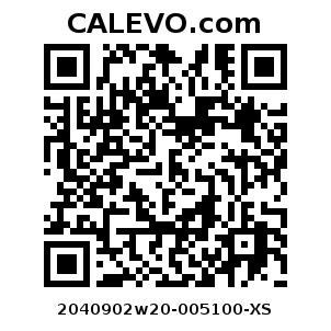 Calevo.com Preisschild 2040902w20-005100-XS