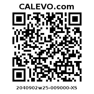 Calevo.com Preisschild 2040902w25-009000-XS