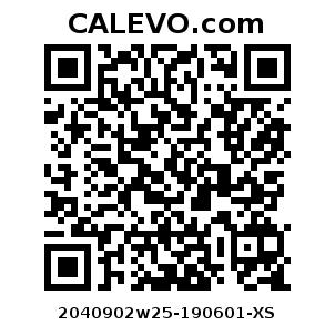 Calevo.com Preisschild 2040902w25-190601-XS