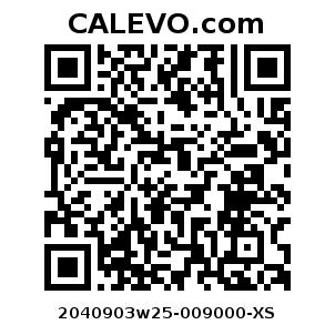 Calevo.com Preisschild 2040903w25-009000-XS
