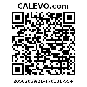Calevo.com Preisschild 2050203w21-170131-55+