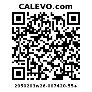 Calevo.com Preisschild 2050203w26-007420-55+