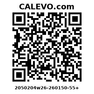 Calevo.com Preisschild 2050204w26-260150-55+