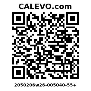 Calevo.com Preisschild 2050206w26-005040-55+