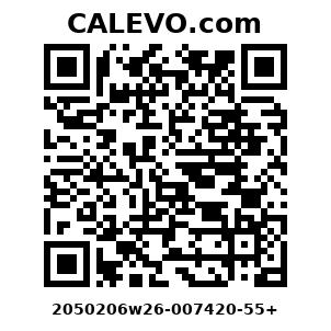 Calevo.com Preisschild 2050206w26-007420-55+