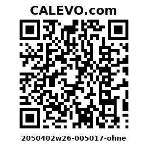 Calevo.com Preisschild 2050402w26-005017-ohne