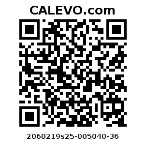 Calevo.com pricetag 2060219s25-005040-36