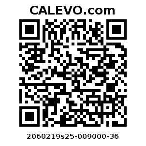 Calevo.com pricetag 2060219s25-009000-36