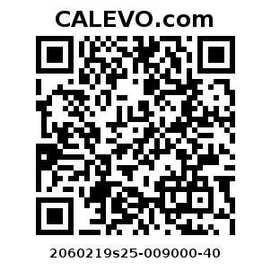 Calevo.com pricetag 2060219s25-009000-40
