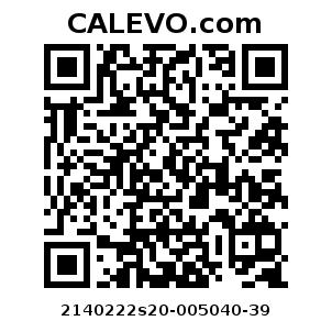 Calevo.com pricetag 2140222s20-005040-39