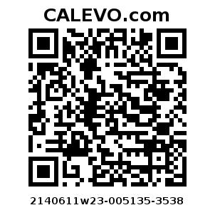 Calevo.com Preisschild 2140611w23-005135-3538
