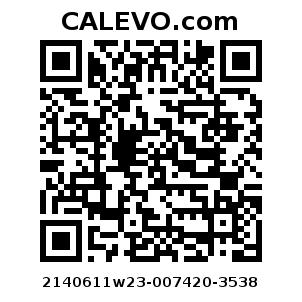Calevo.com Preisschild 2140611w23-007420-3538