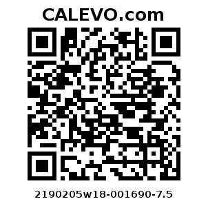 Calevo.com Preisschild 2190205w18-001690-7.5