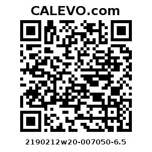 Calevo.com Preisschild 2190212w20-007050-6.5