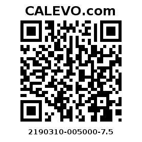 Calevo.com pricetag 2190310-005000-7.5