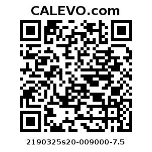 Calevo.com pricetag 2190325s20-009000-7.5