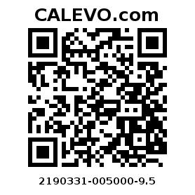 Calevo.com pricetag 2190331-005000-9.5