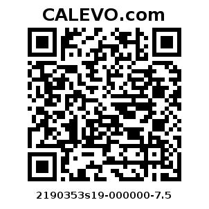 Calevo.com pricetag 2190353s19-000000-7.5